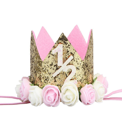 Baby Birthday Party Hat Princess Crown Headband