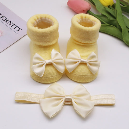 Baby Girls Headband + Socks Set 0-12 Months